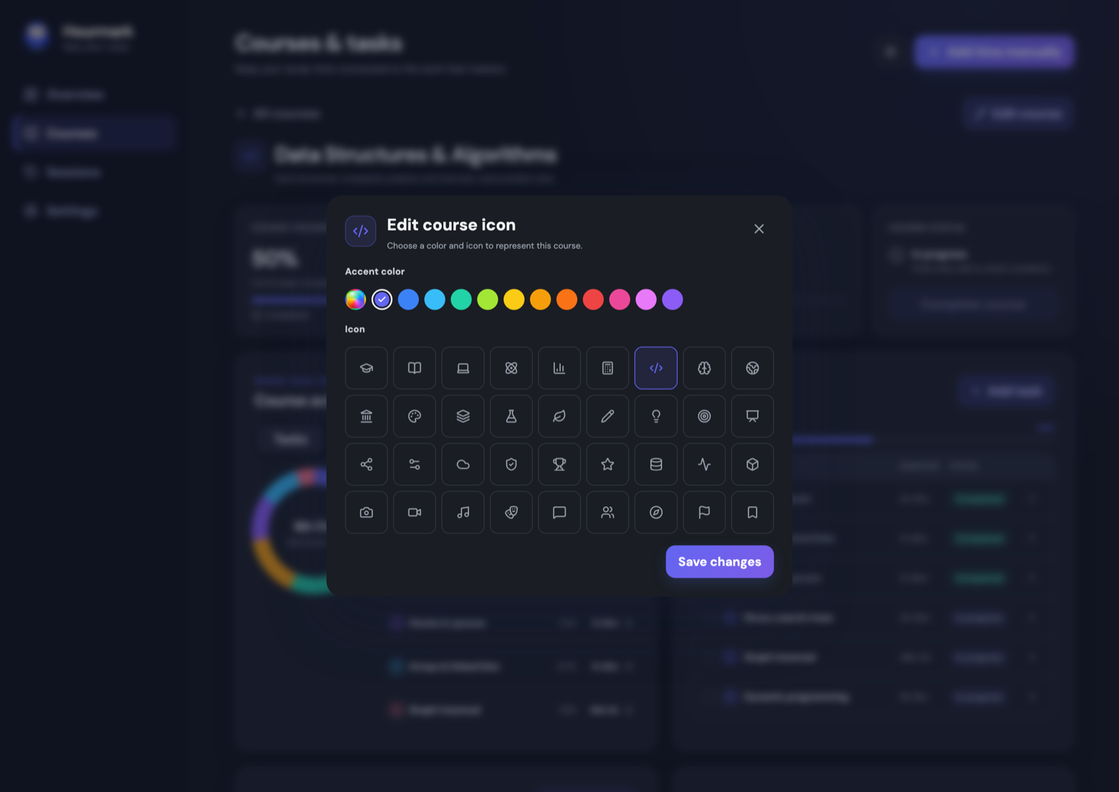 Edit course icon